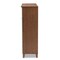 Baxton Studio Coolidge Walnut Wood 11-Shelf Shoe Storage Cabinet with Drawer 163-10396 - alternate 2
